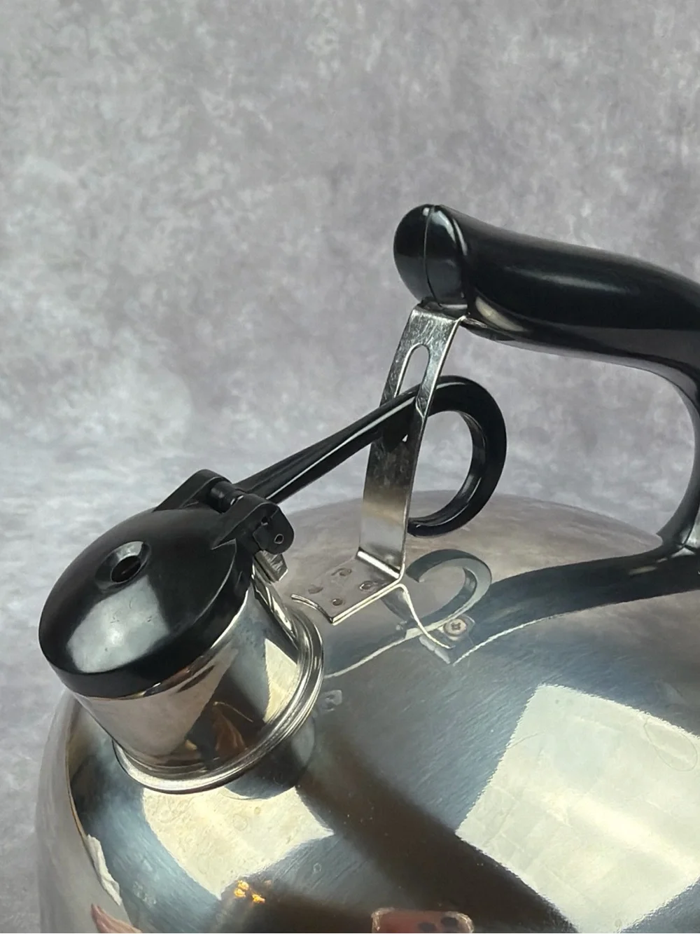 VTG Revere Ware 2 Qt Whistling Tea Kettle Copper Bottom Korea I 94-C Tested